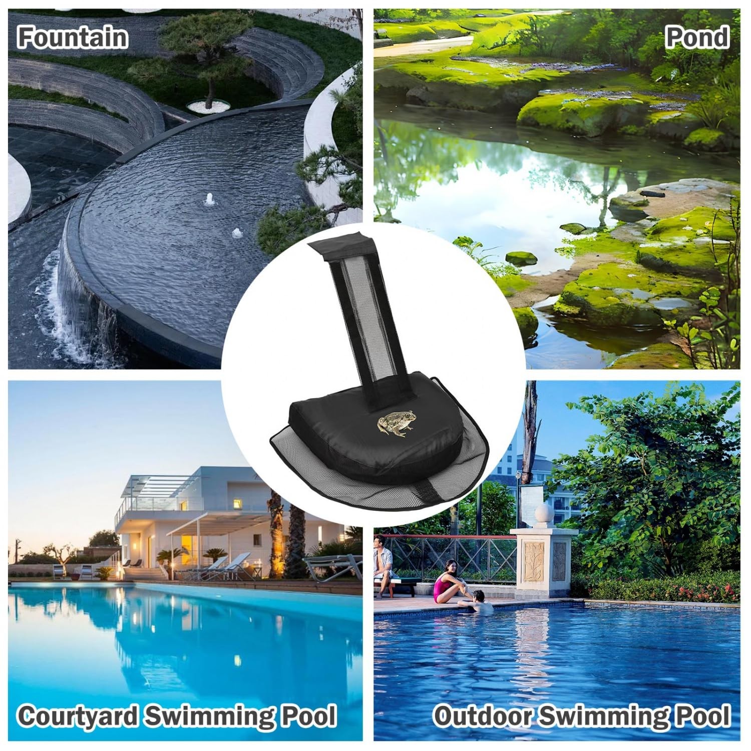 Monrocco 2 Pack Animal Saving Escape Ramp for Swimming Pool, Pool Black