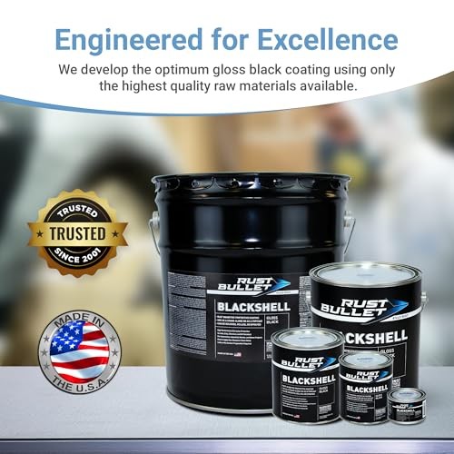 BlackShell – Gloss Black – 1 Pint – Corrosion Preventive 16 Fl Oz (Pack of 1)