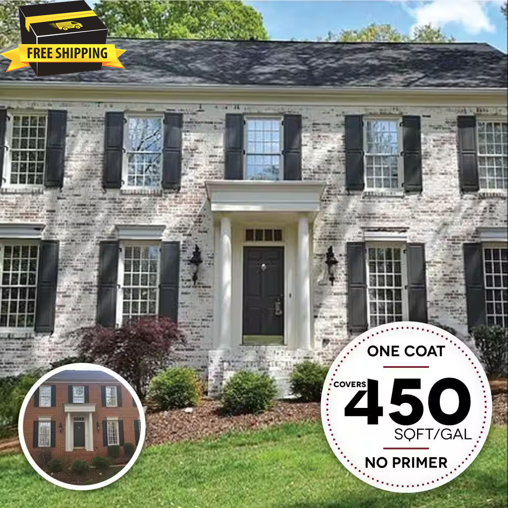 Bianco White Limewash Paint – Interior/Exterior – 0.67 Gal 🎯🎯🎯