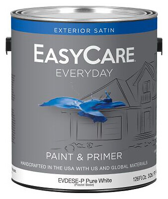 EasyCare EVDESEP-GL Everyday Exterior Latex Paint, Satin, Pastel Base, Gallon –