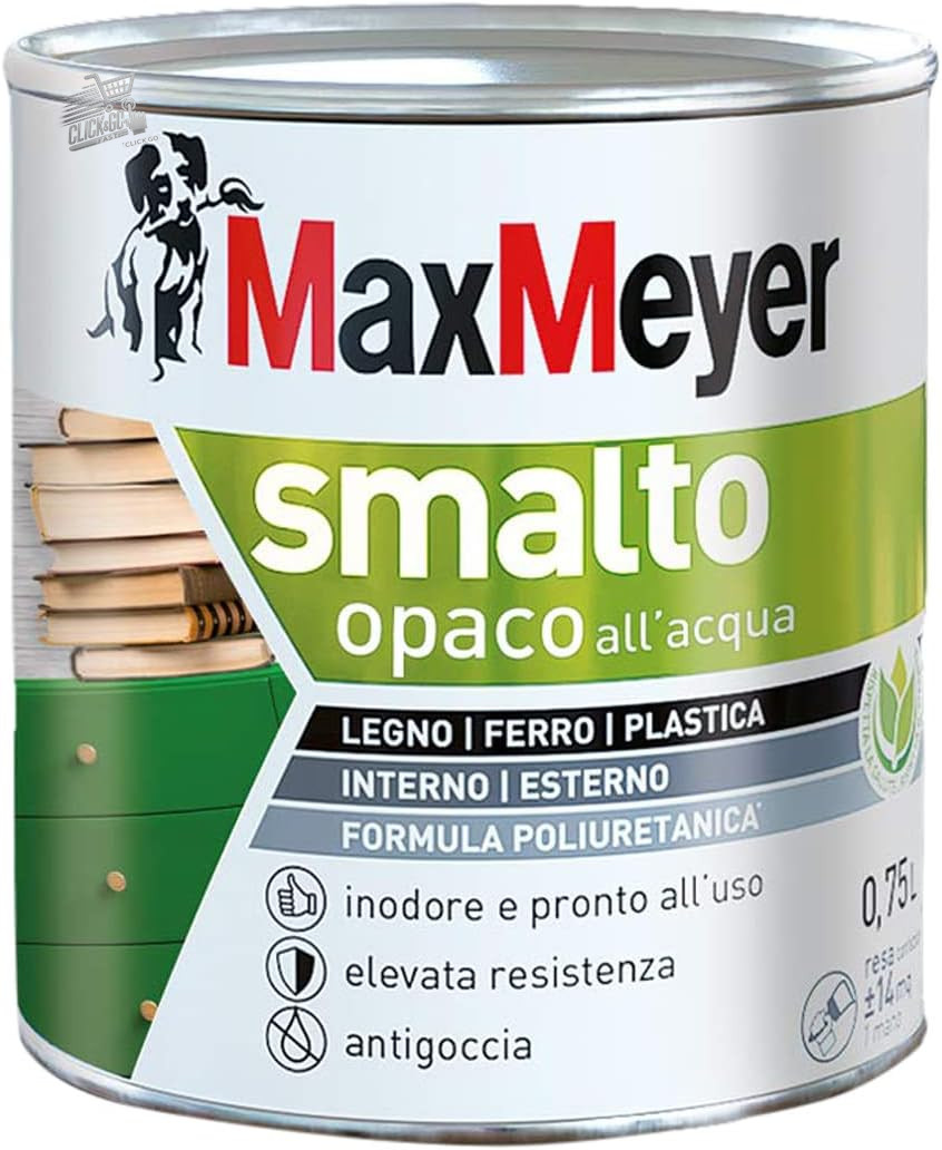 MaxMeyer Water Enamel Matte Black Paint Wood Iron Interior Outdoor 0.75L