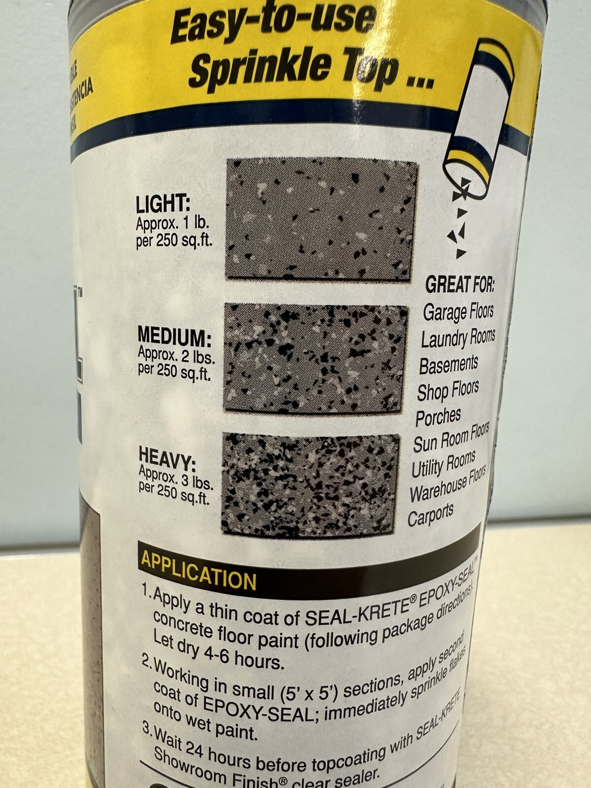 Sealkrete Epoxy-Seal Decorative Flakes, Epoxy Floor Flakes, Blue/Black/White, 1#