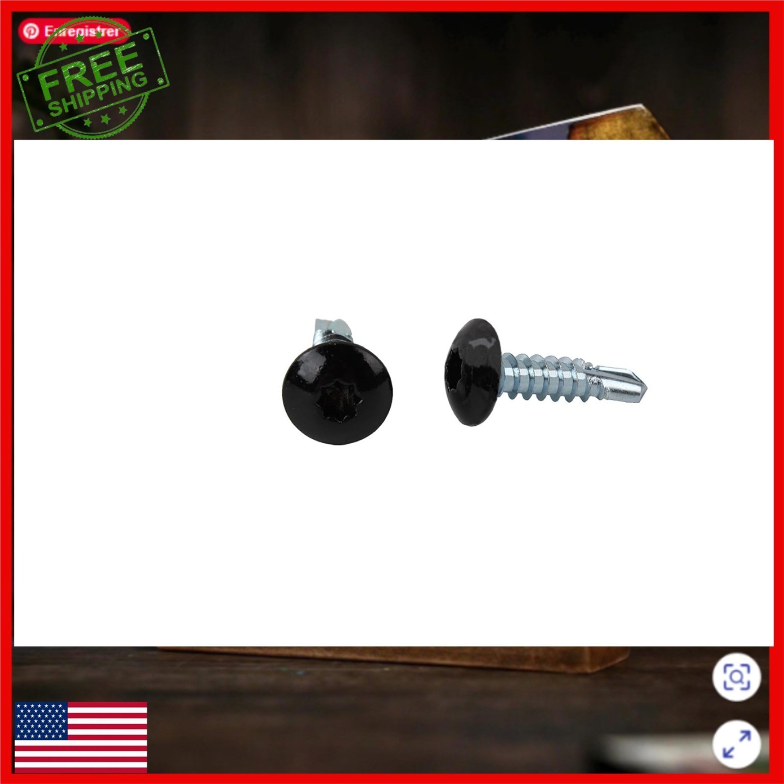 TNITRIB #10 x 3/4 Black Self Tapping Screws – 150 Pack for Trailers
