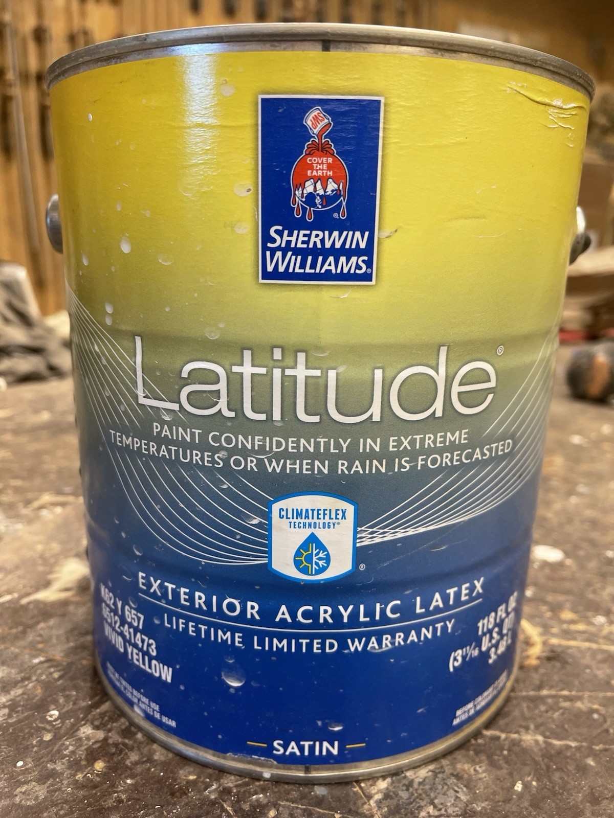 Gallon Sherwin Williams Latitude Exterior Satin Acrylic Paint/ 6925 Envy Green