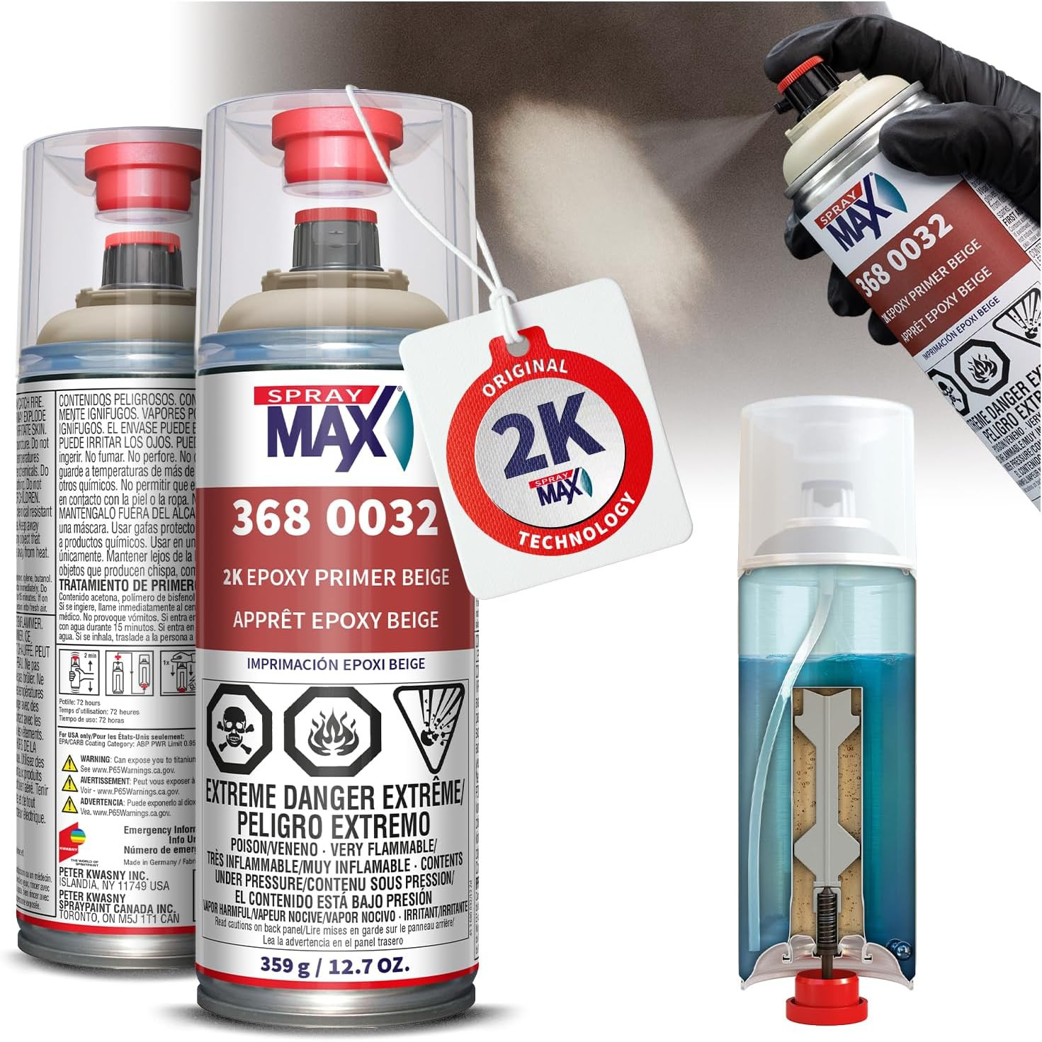 2K Epoxy Primer Beige | 2K Primer Automotive | Epoxy Spray Paint for M