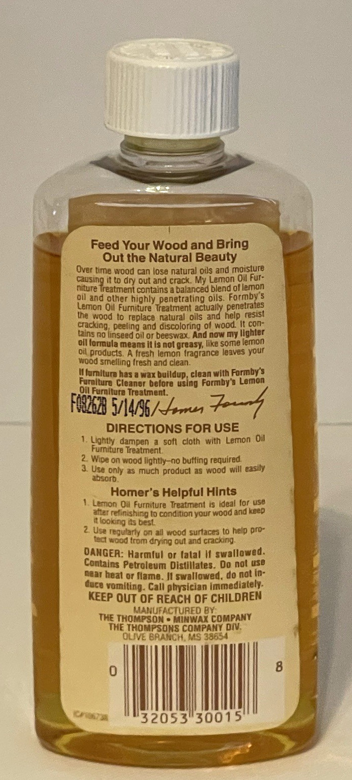Formby’s Penetrating Lemon Oil Treatment 90% Full 8 oz