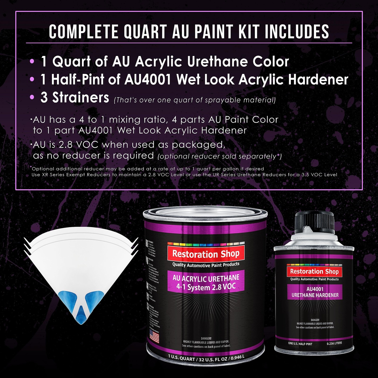 – Emerald Green Metallic Acrylic Urethane Auto Paint – Complete Quart Paint K…