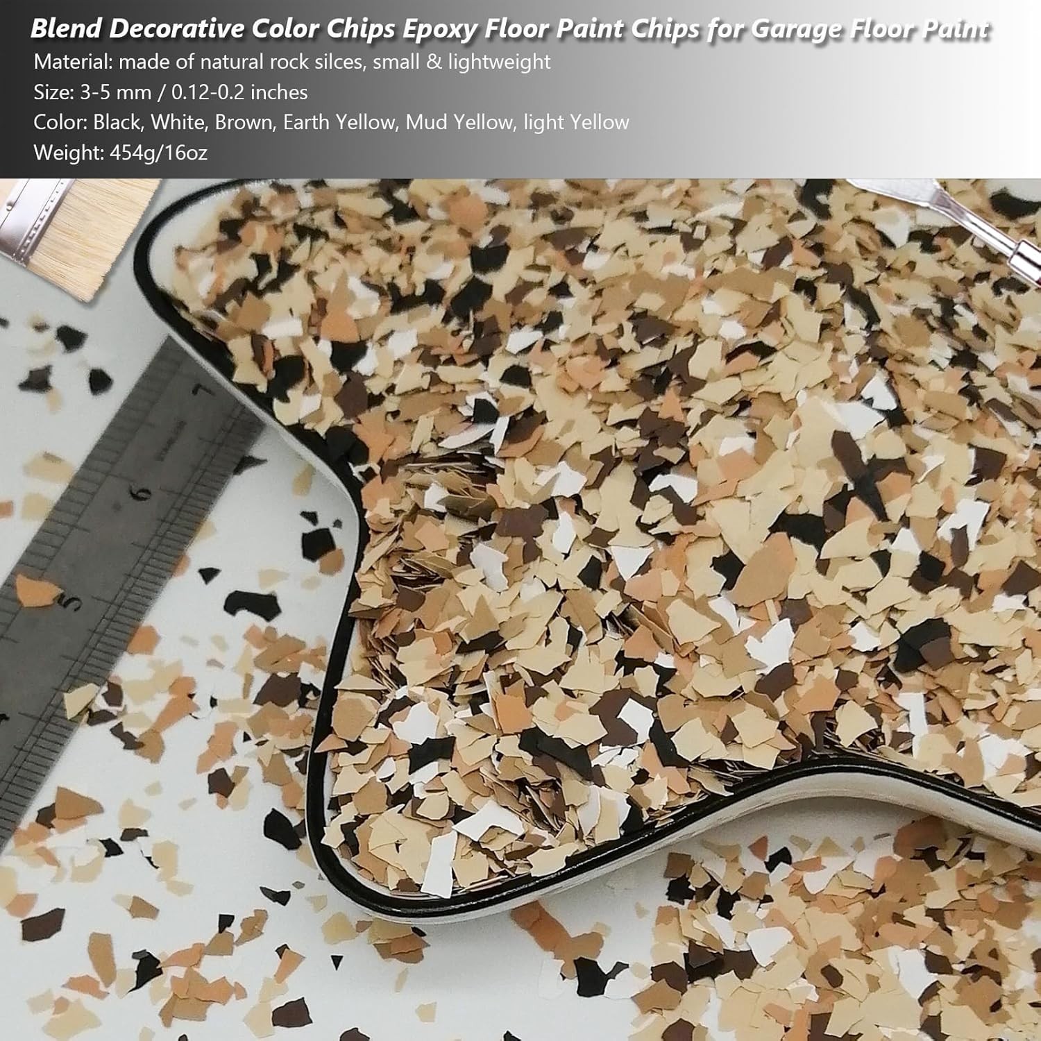 Epoxy Floor Flakes 1LB Decorative Color Chips Garage Paint Concrete Coating