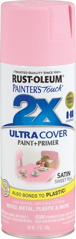 CASE OF (6) RUSTOLEUM 249063 ULTRA COVER 2X SATIN SWEET PEA SPRAY PAINT
