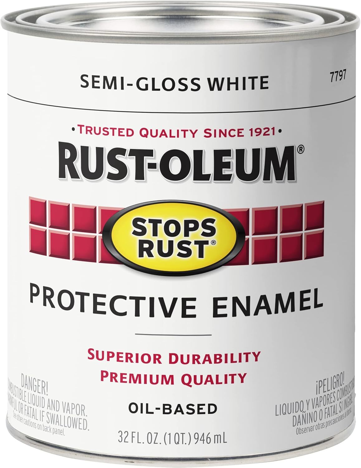 Rust-Oleum Gloss Royal Blue Brush-On Paint Quart Stops Rust Protective Enamel
