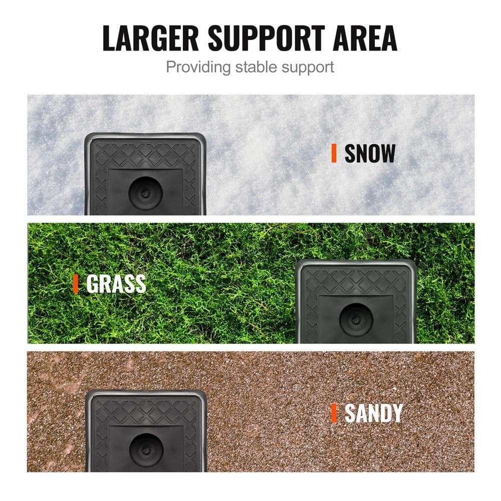 VEVOR 6000 lbs. Capacity Polypropylene Trailer Jack Block Stabilizer 4-Pack