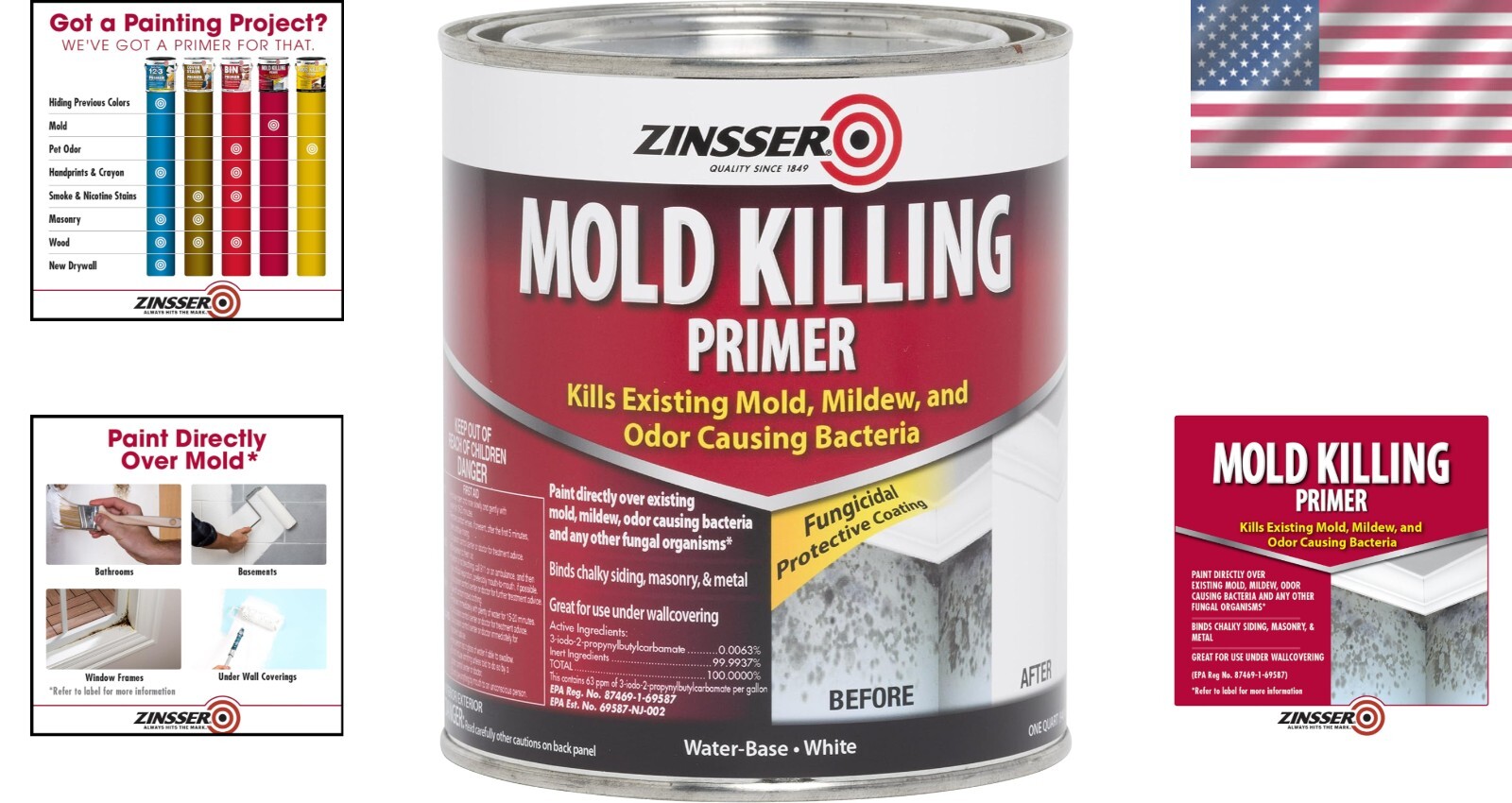 Versatile 32 Oz Mold Killing Primer – White Liquid for Long-Lasting Protection