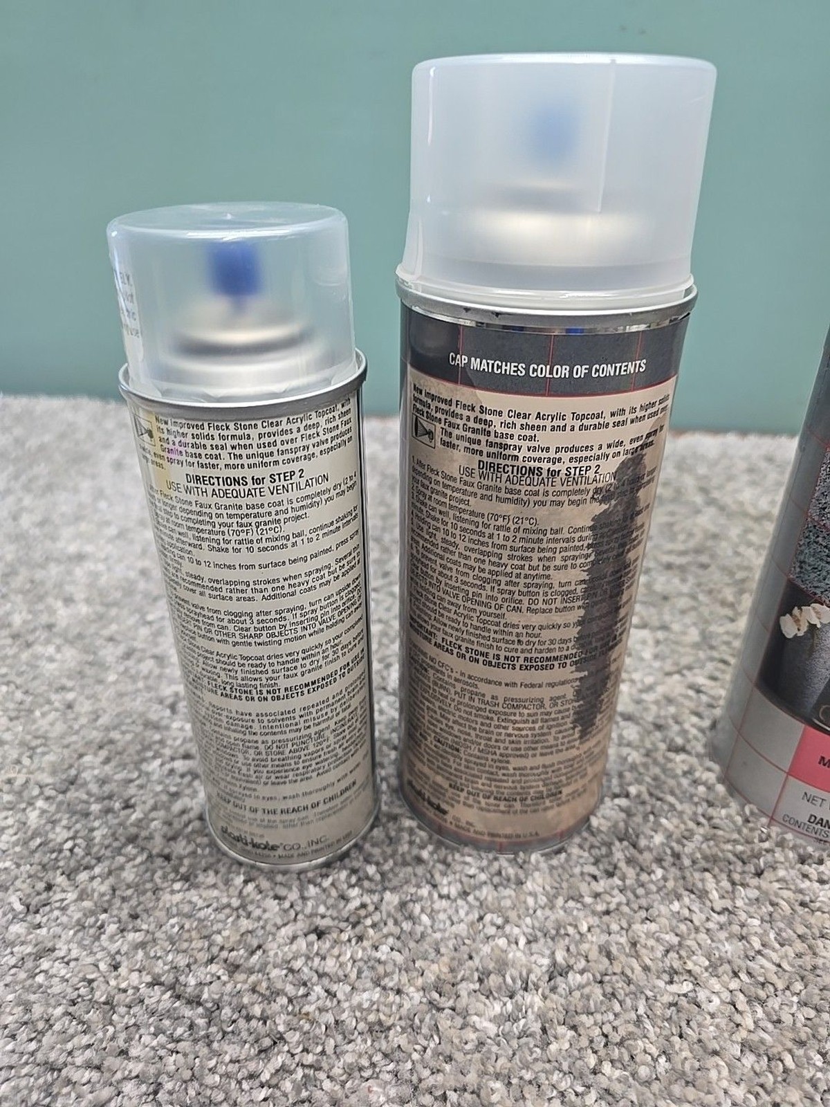 Plasti-Kote Fleck Stone Spray Paint Texture Paint Faux Granite Finish Gray- READ