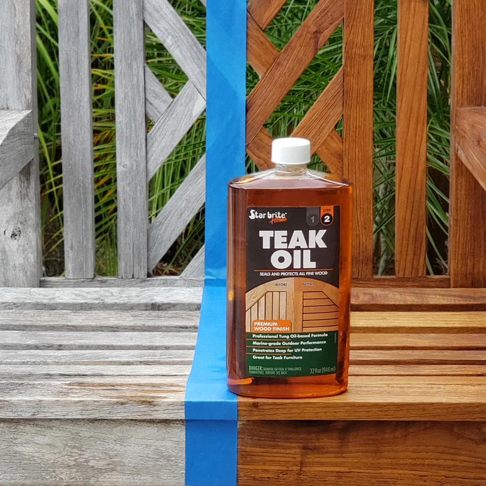 32 Fl. Oz. Premium Teak Oil Easy to apply Sealer Fast Drying Preserver Clear New