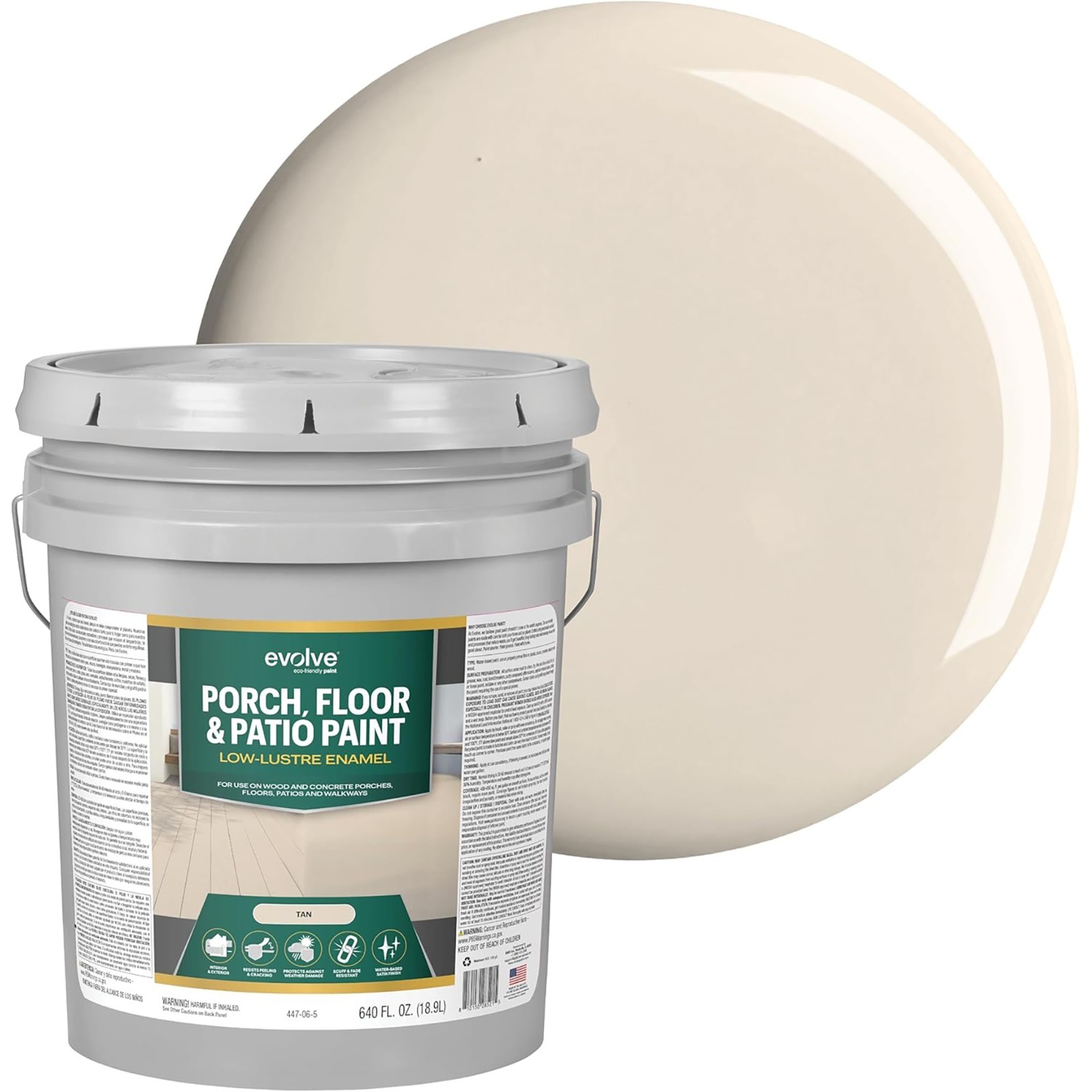 Evolve Porch & Floor Latex Coating Tan 5 gal