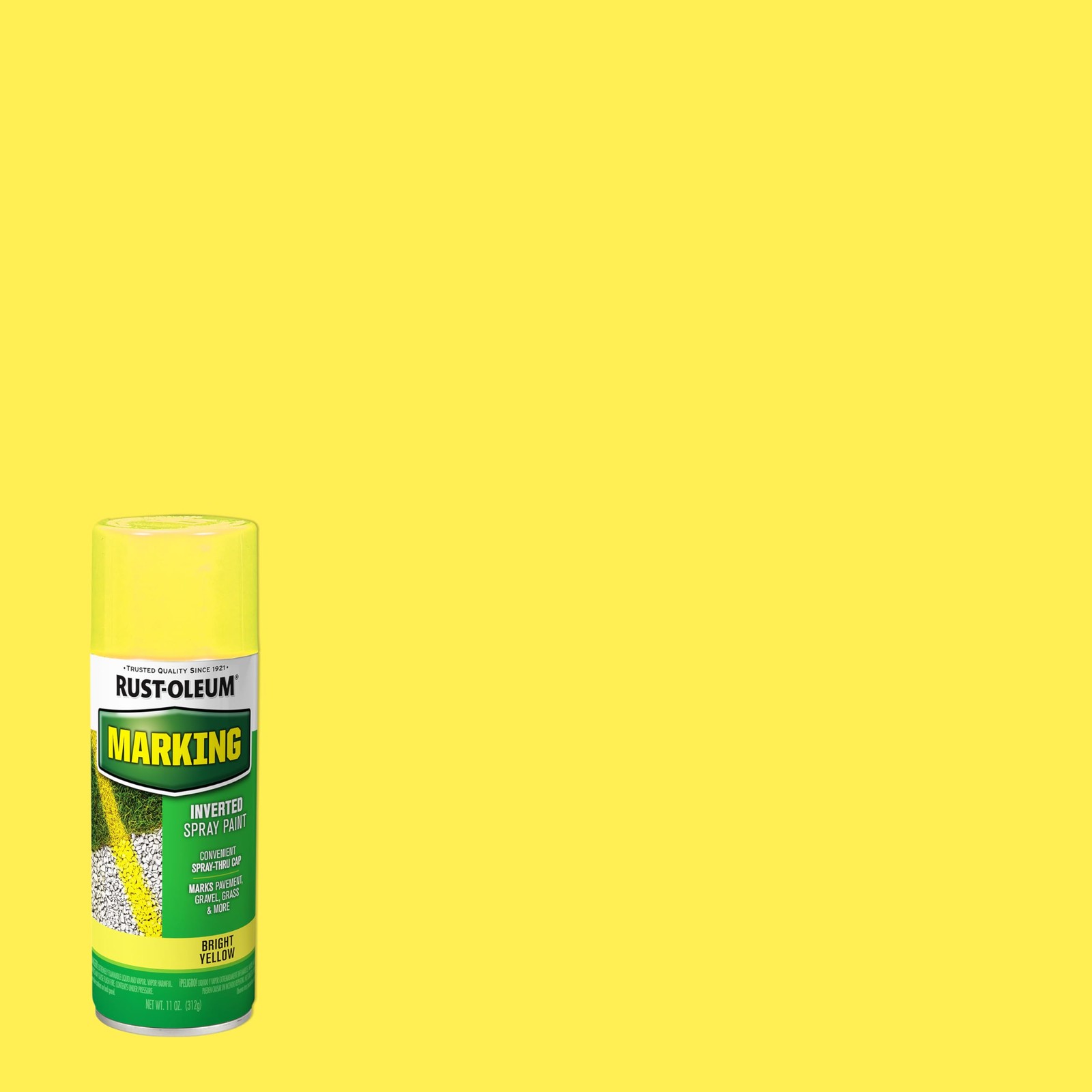Rust Oleum 1997830 Bright Yellow Marking Spray Paint 11 Ounce For Outdoors