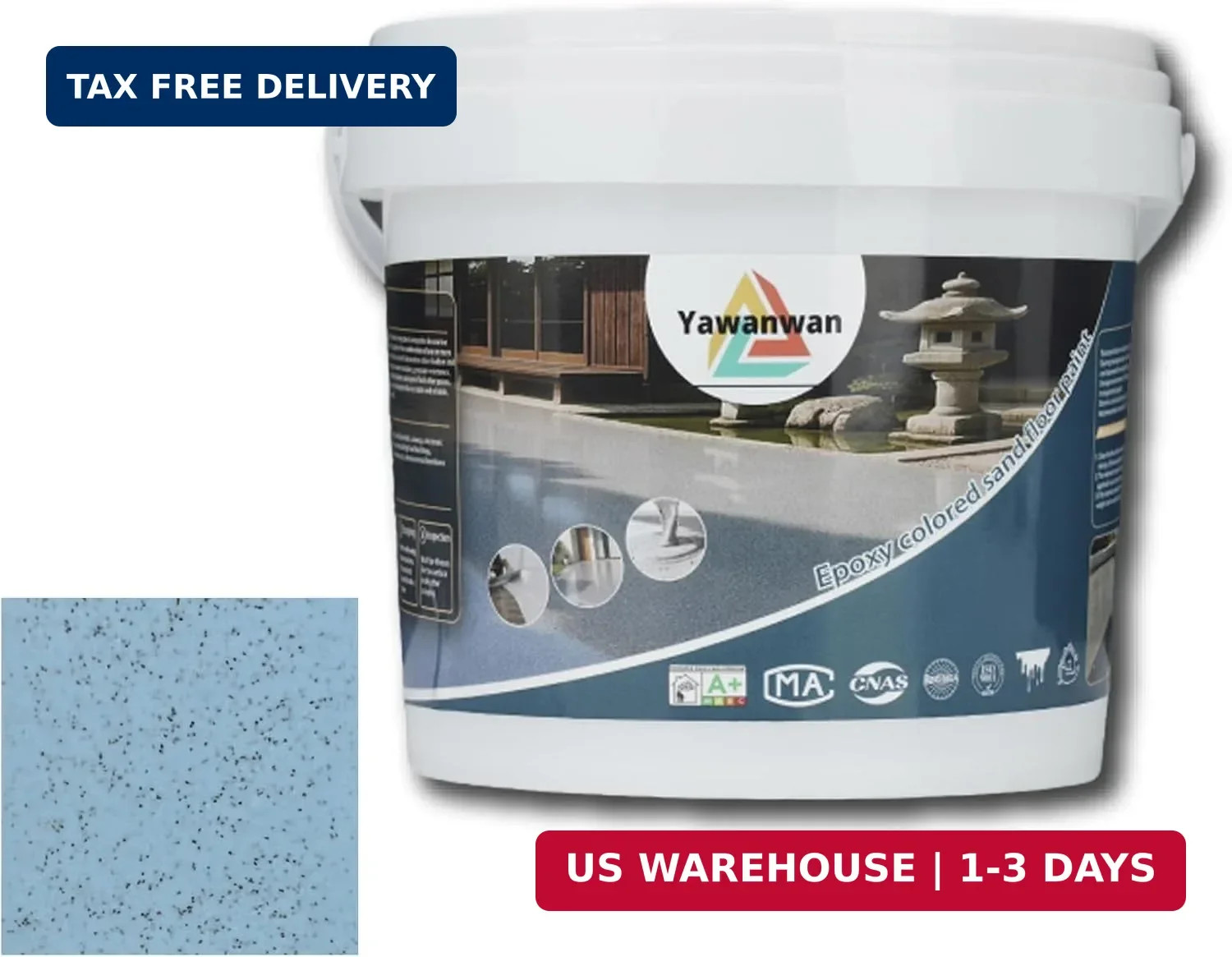 Epoxy Colored Sand Floor Paint, Self-leveling Epoxy Floor Paint for Indoor and O