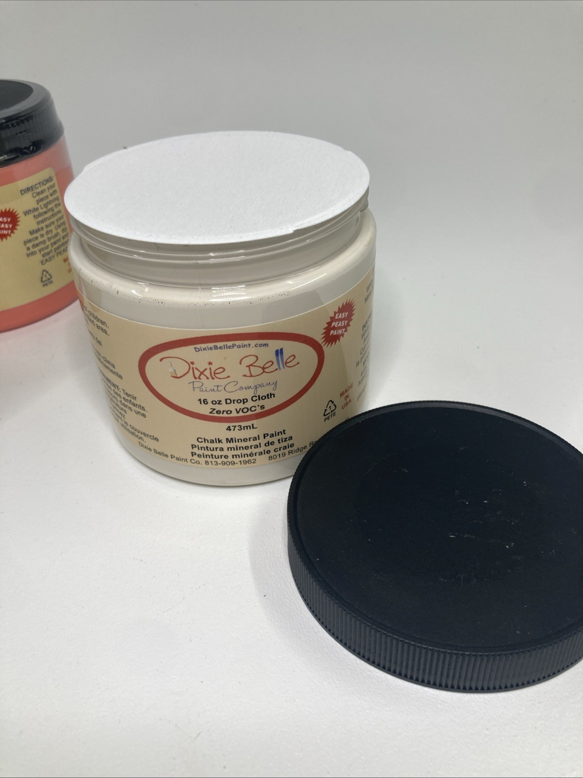New Dixie Belle Chalk Mineral Paint, Matte USA – 8oz Mustard 16oz Cloth Flamingo