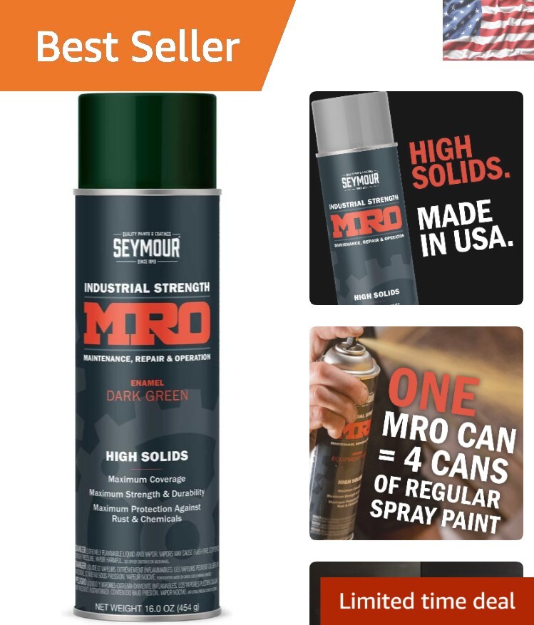 Multi-Surface Dark Green High Solid Spray Paint – 16 Oz for Interior/Exterior
