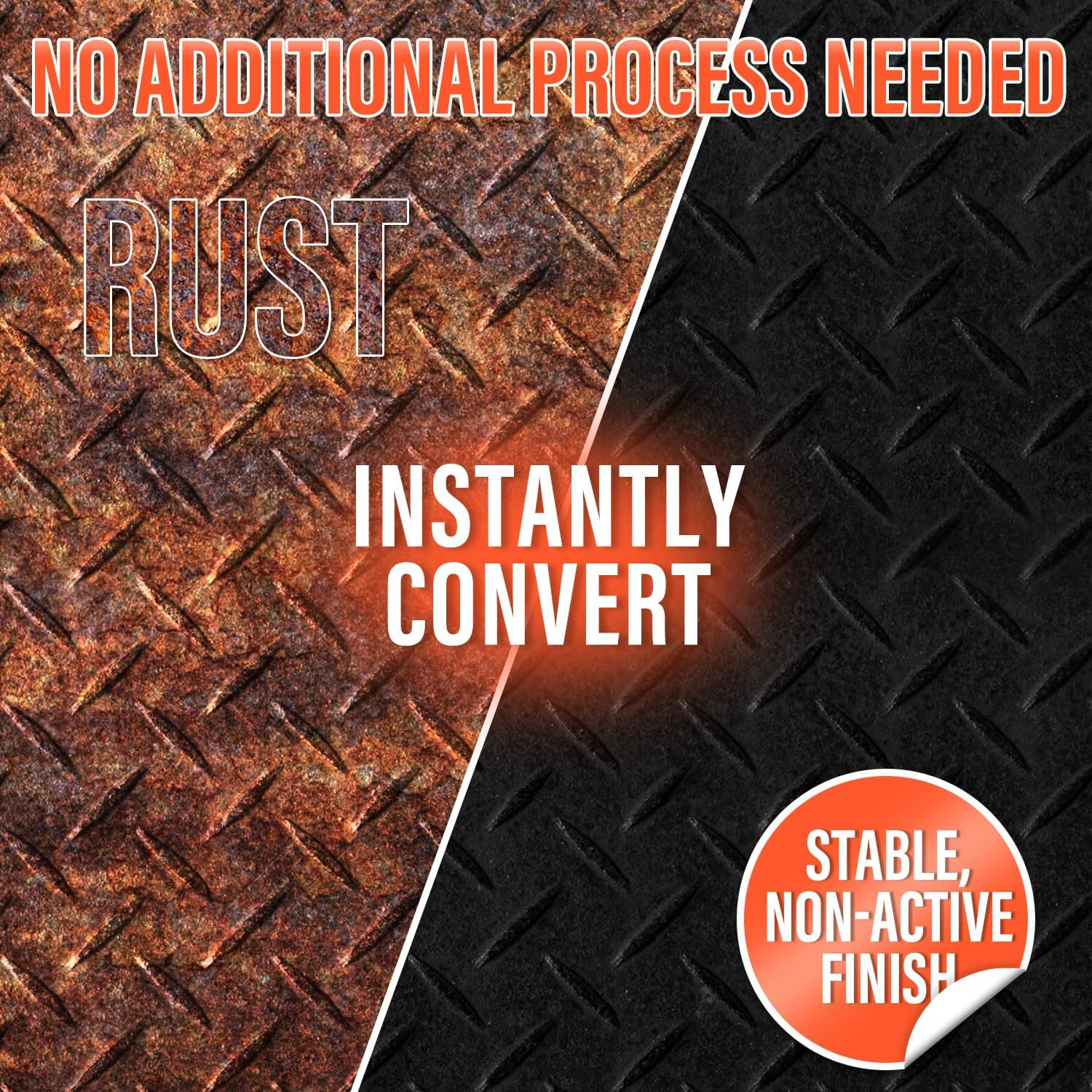 2 in 1 Rust Conveter Matte Black 35 Oz Auto anti Conversion Paint Rusty Metal