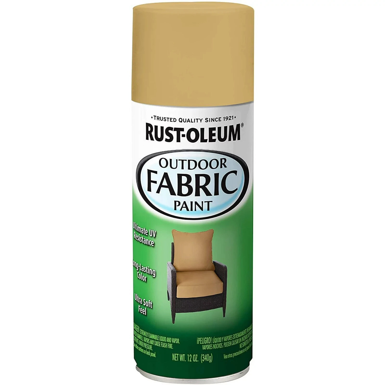 6 PACK RUST-OLEUM OUTFOOR FABRIC PAINT KHAKI 379540 SPRAY PAINT FREE SHIPPING
