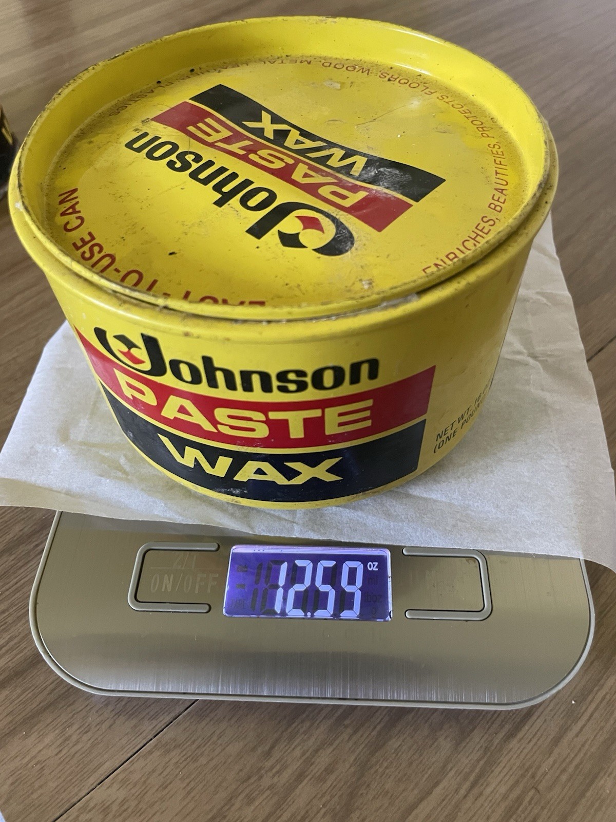 Vintage Johnson Paste Wax Lot of 2 Cans – Partial. Discontinued ORIGINAL FORMULA