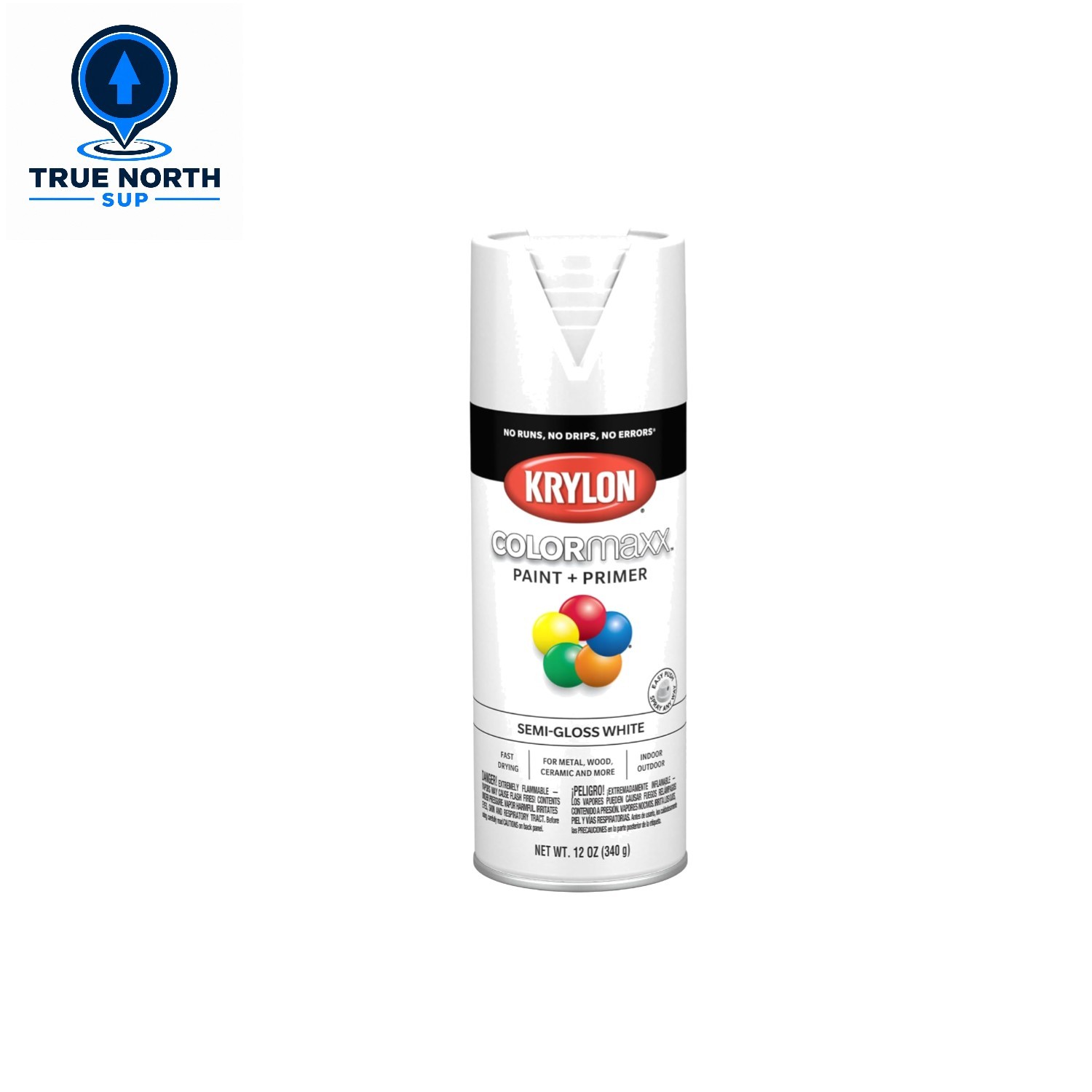 Krylon COLORmaxx 12oz Spray Paint & Primer – Semi-Gloss Finish for All Surfaces