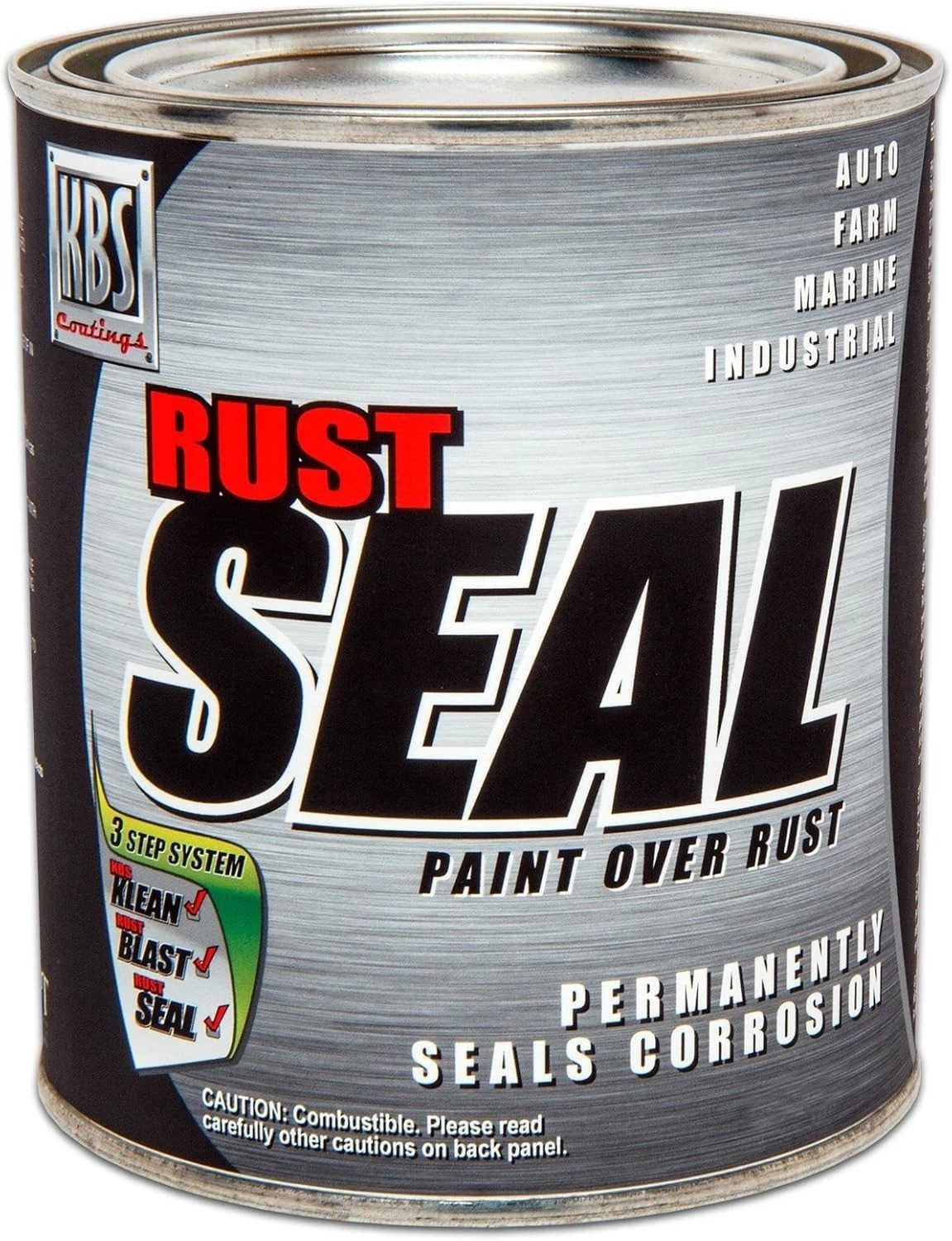 Satin Black RustSeal – 1 Quart, Waterproof Rust Prevention for Metal Surfaces