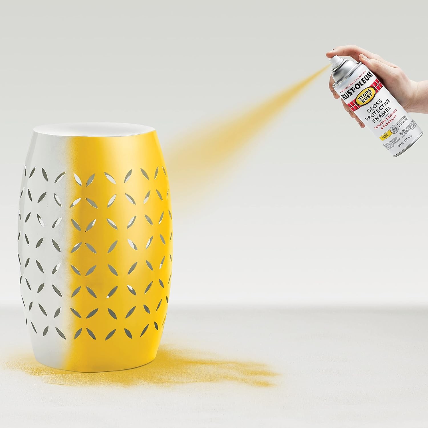 Rust Oleum Stops Rust Gloss Sunburst Yellow 12 Oz Spray Paint Yellow Finish