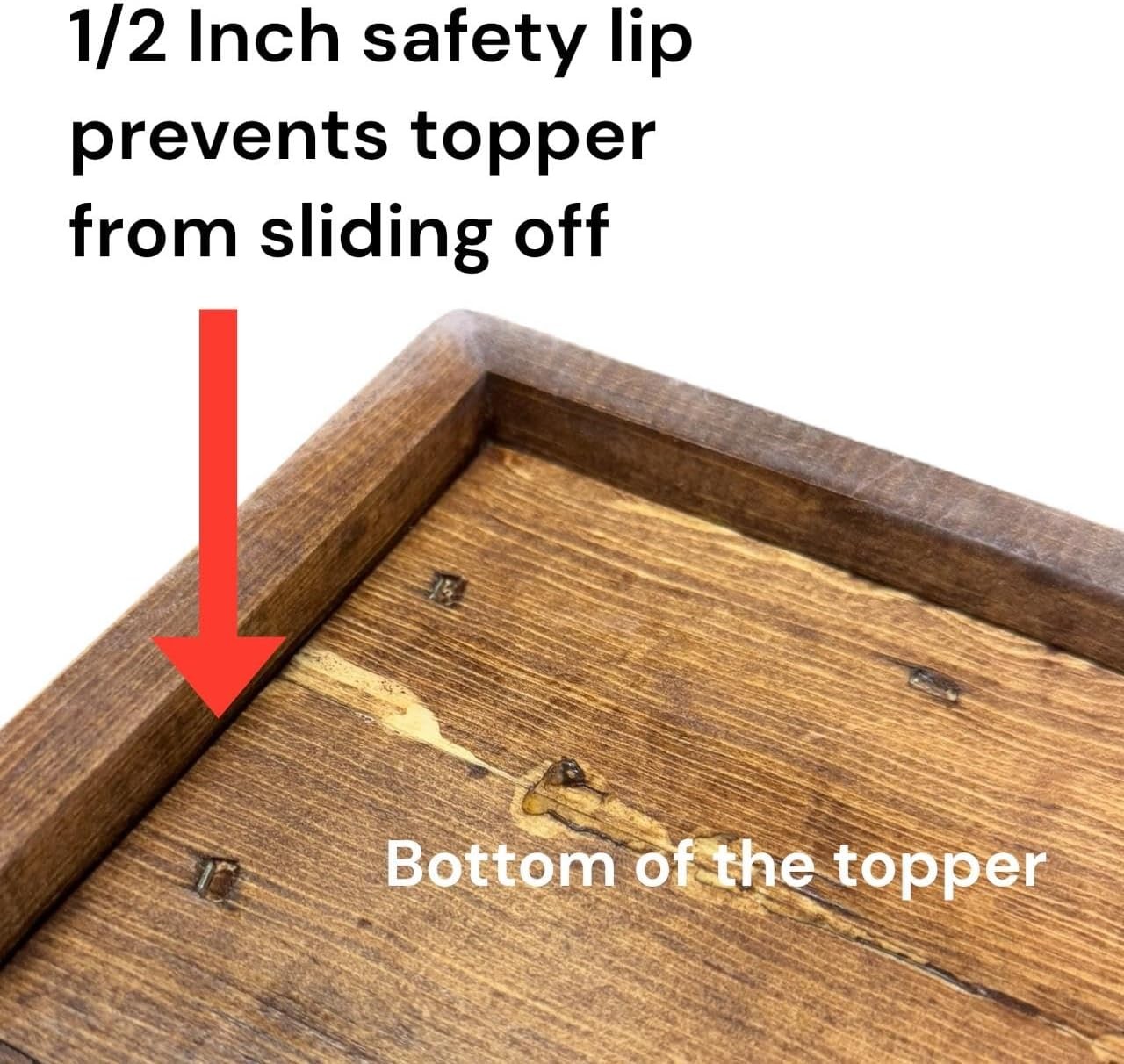 Handmade Hard Wood Kennel Topper W/ Safety Lip English Chestnut Stain 23 X 36)
