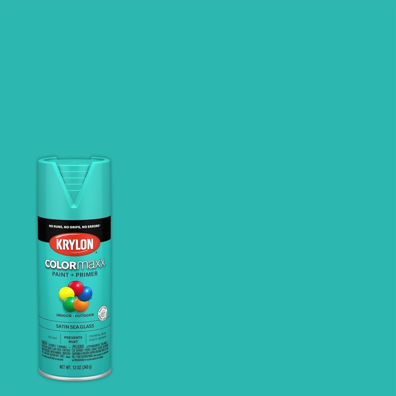 Krylon Ivory or Sea Glass 12oz Fast Dry Spray Paint for Metal Wood Fabric