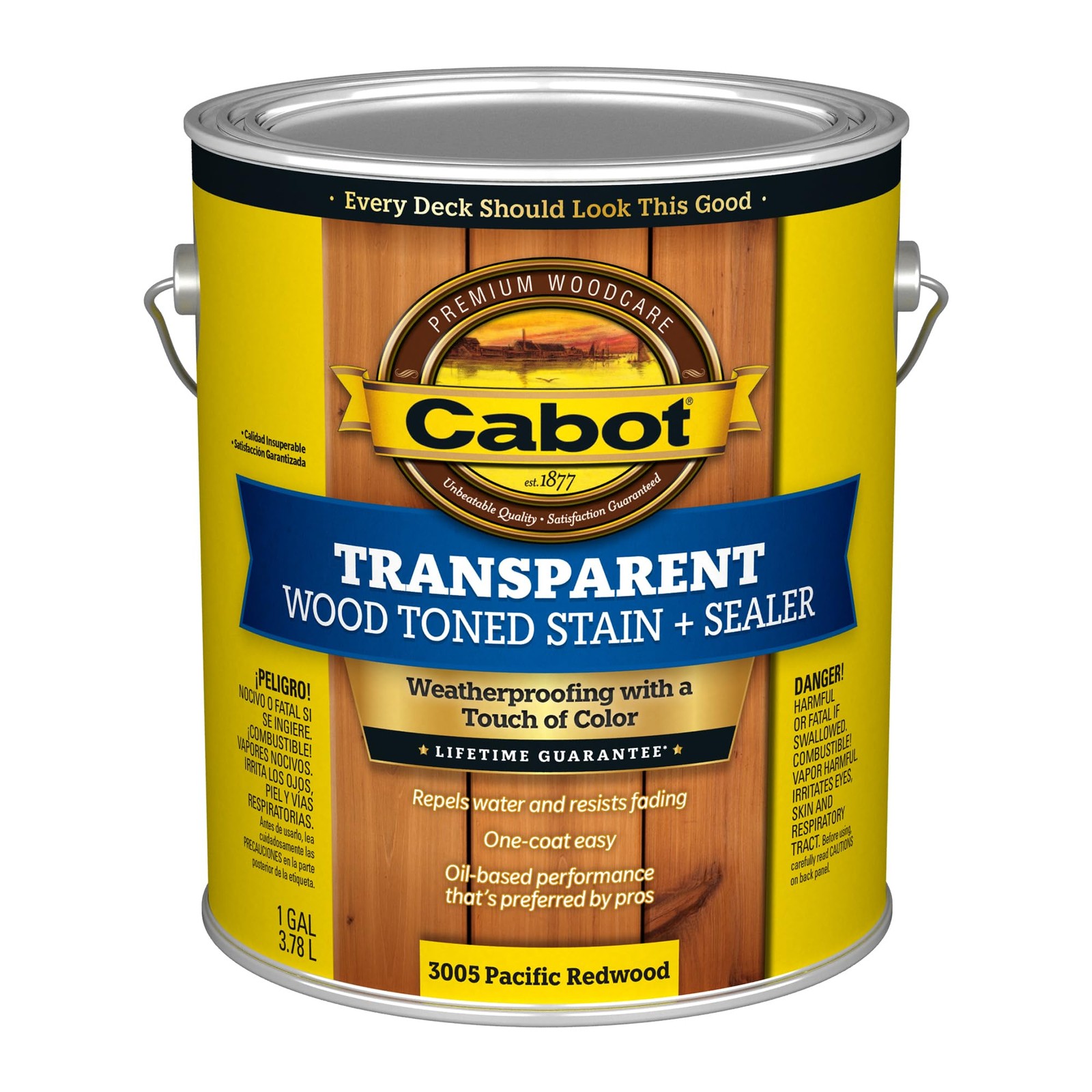 140.0003005.007 Wood Toned Deck & Siding Stain, Pacific Redwood