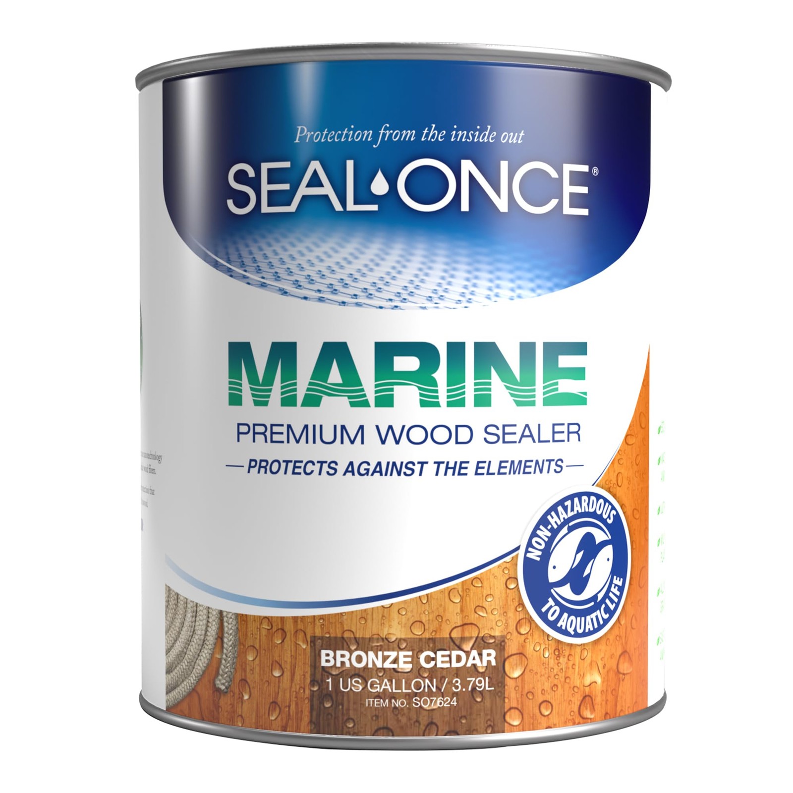 Marine Premium Wood Sealer – Waterproof Sealant – Wood Stain and Sealer in On…