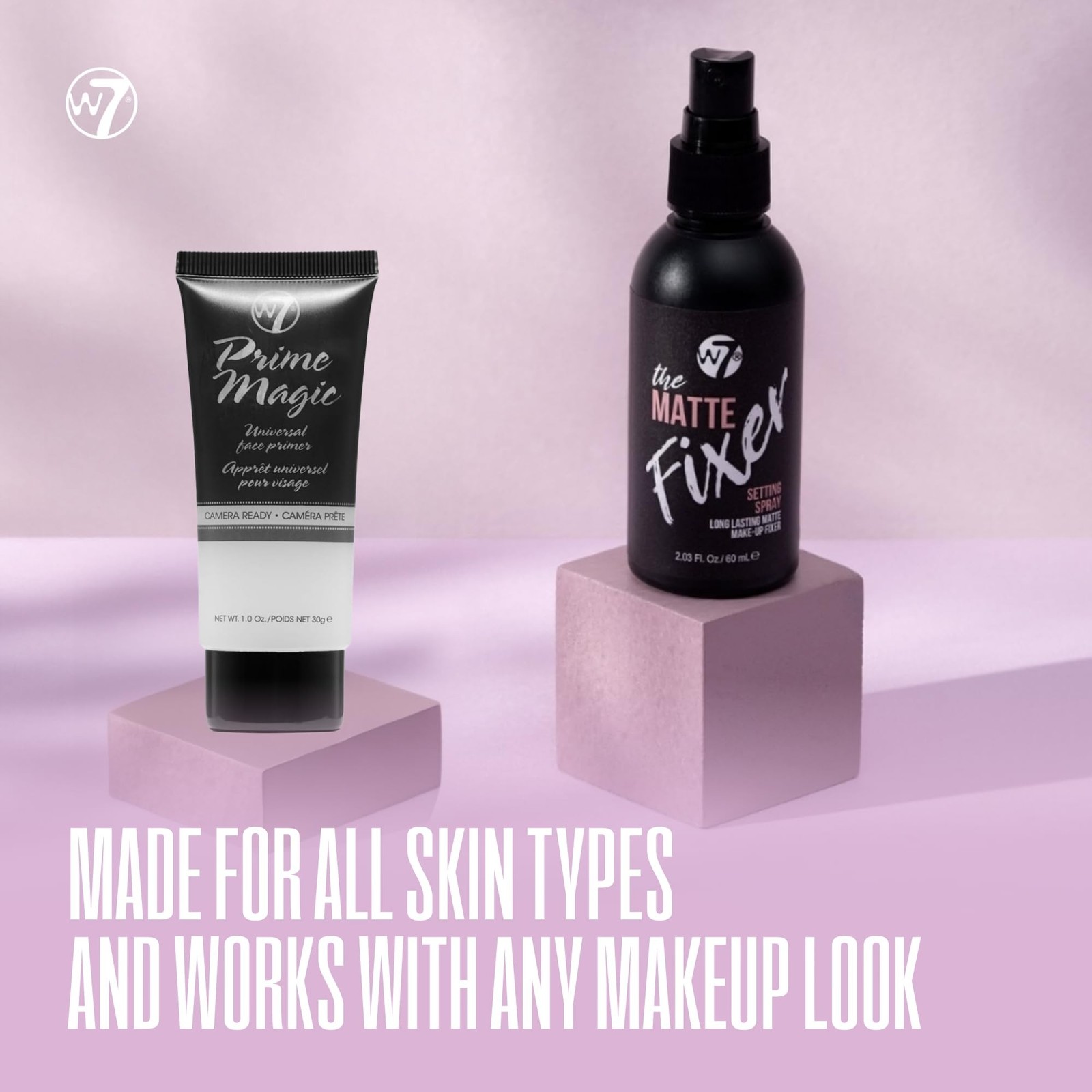 W7 Prime Magic & The Fixer Matte Set – Makeup Primer & Setting Spray Duo for …