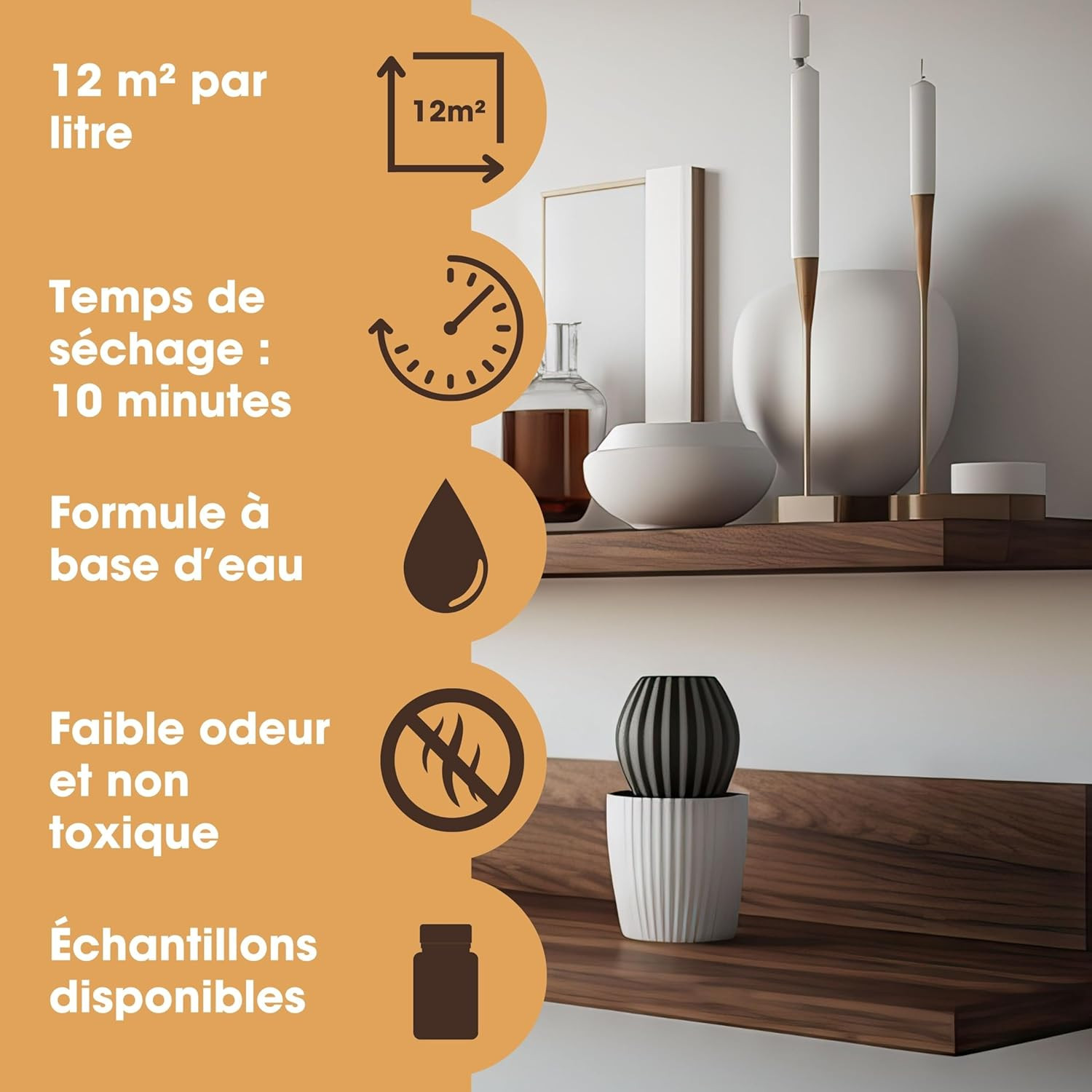 Wood Stain | Mahogany | Water Based | Fast Drying, Low Odor, & Non-Toxic | for I