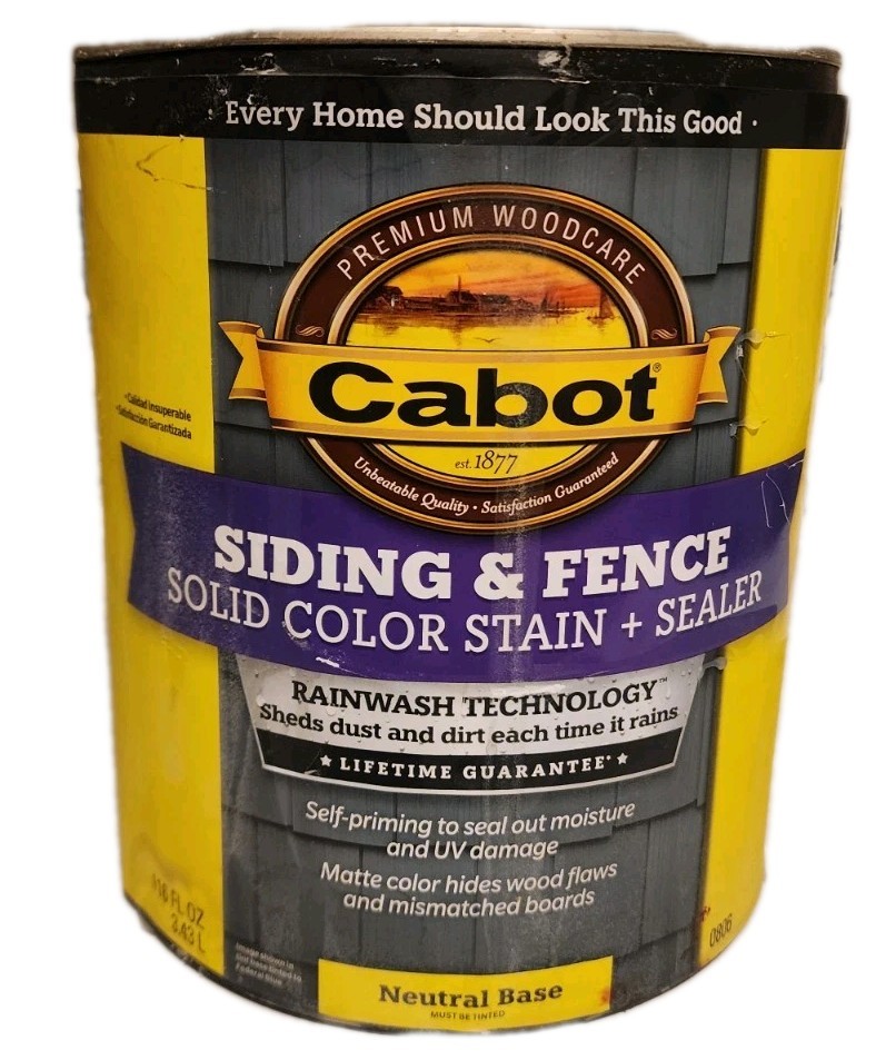 Cabot Siding Fence Tintable Neutral Base Stain and Sealer LOT OF 4!!!