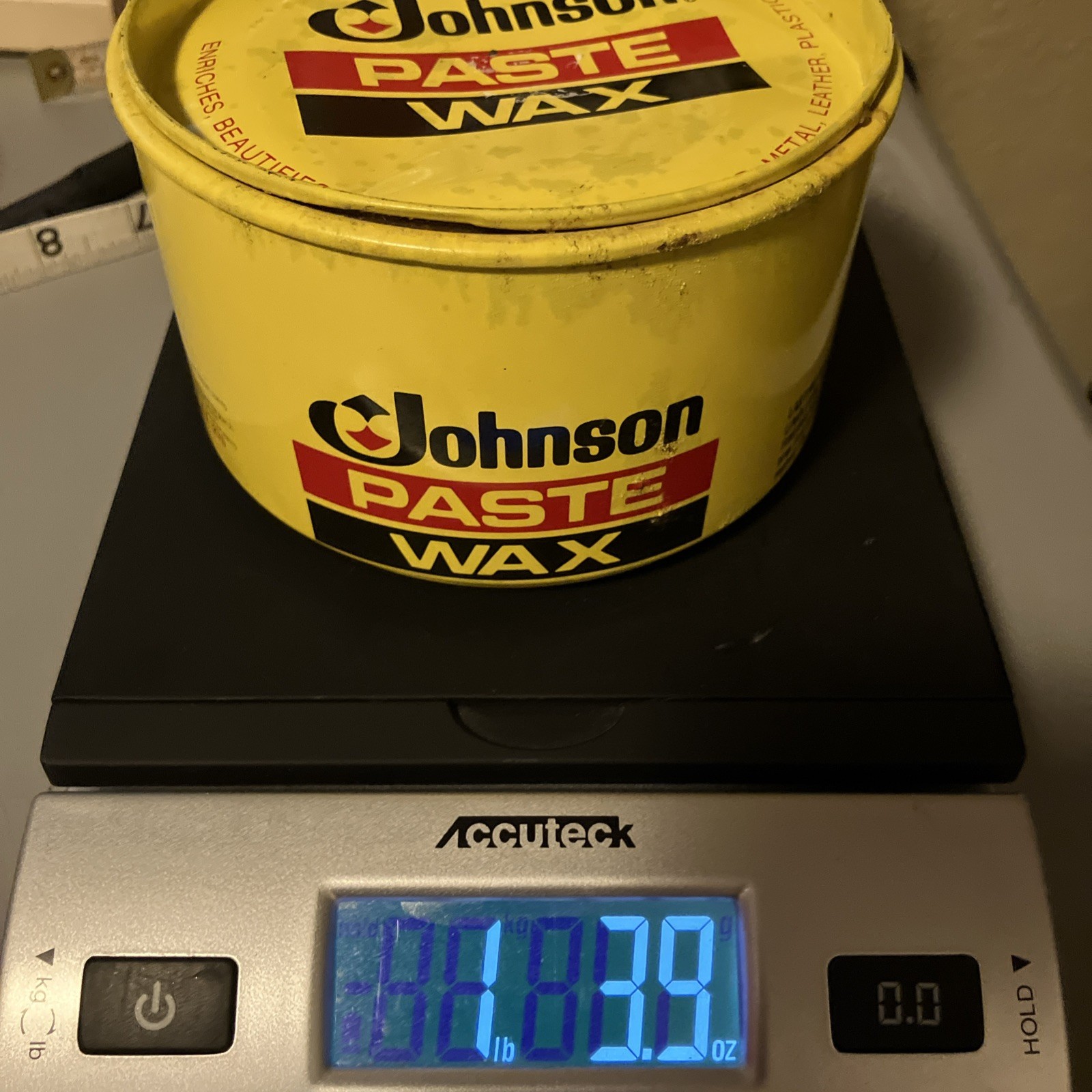 SC Johnson Paste Wax Original Formula 16 Oz ~ 95% Full, Discontinued