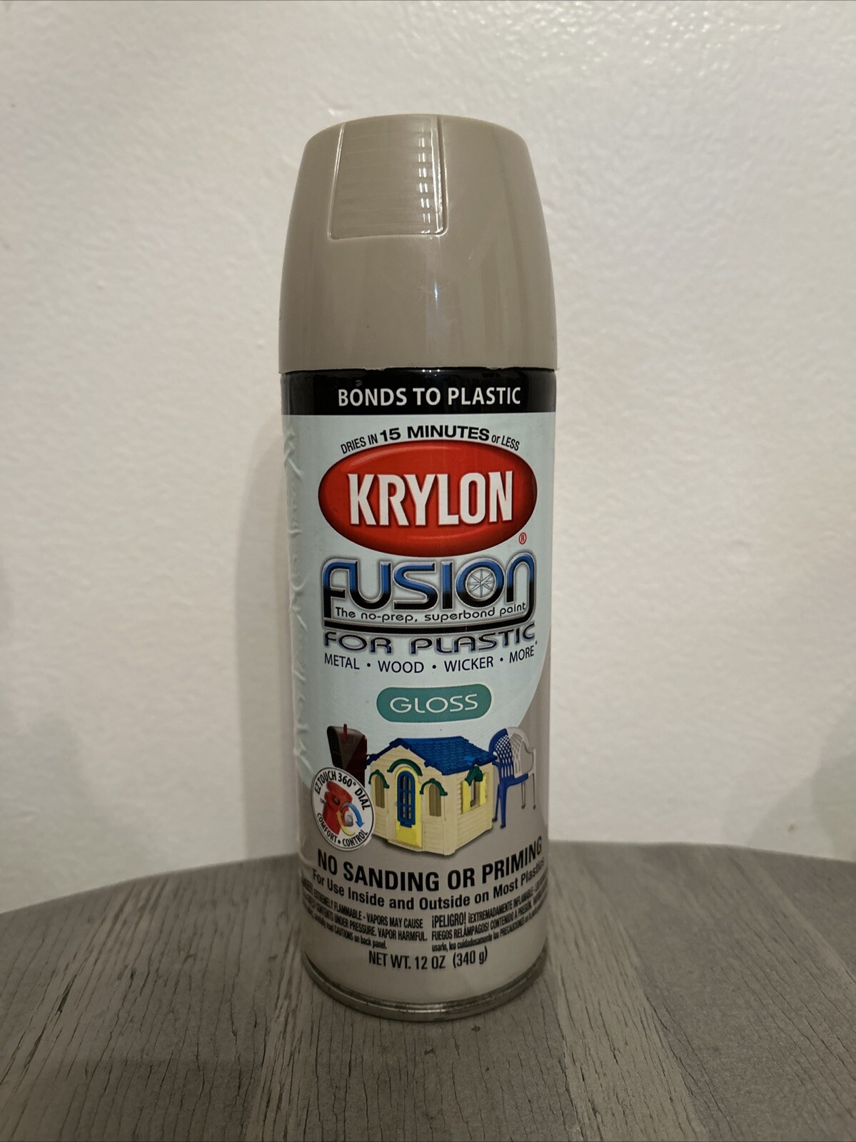 Krylon Fusion For Plastic Spray Paint 2323 Gloss River Rock Discontinued