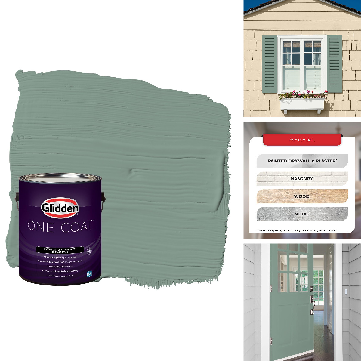 Glidden Exterior Paint Premiumr Teal/Aqua Exterior Paint /Paradise Found One Coa