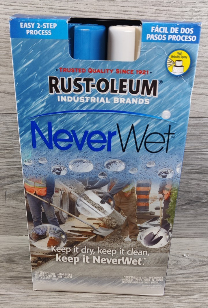 RUST-OLEUM 275185 NEVERWET INDUSTRIAL WATER MOISTUREREPELLENT TREATMENT KIT