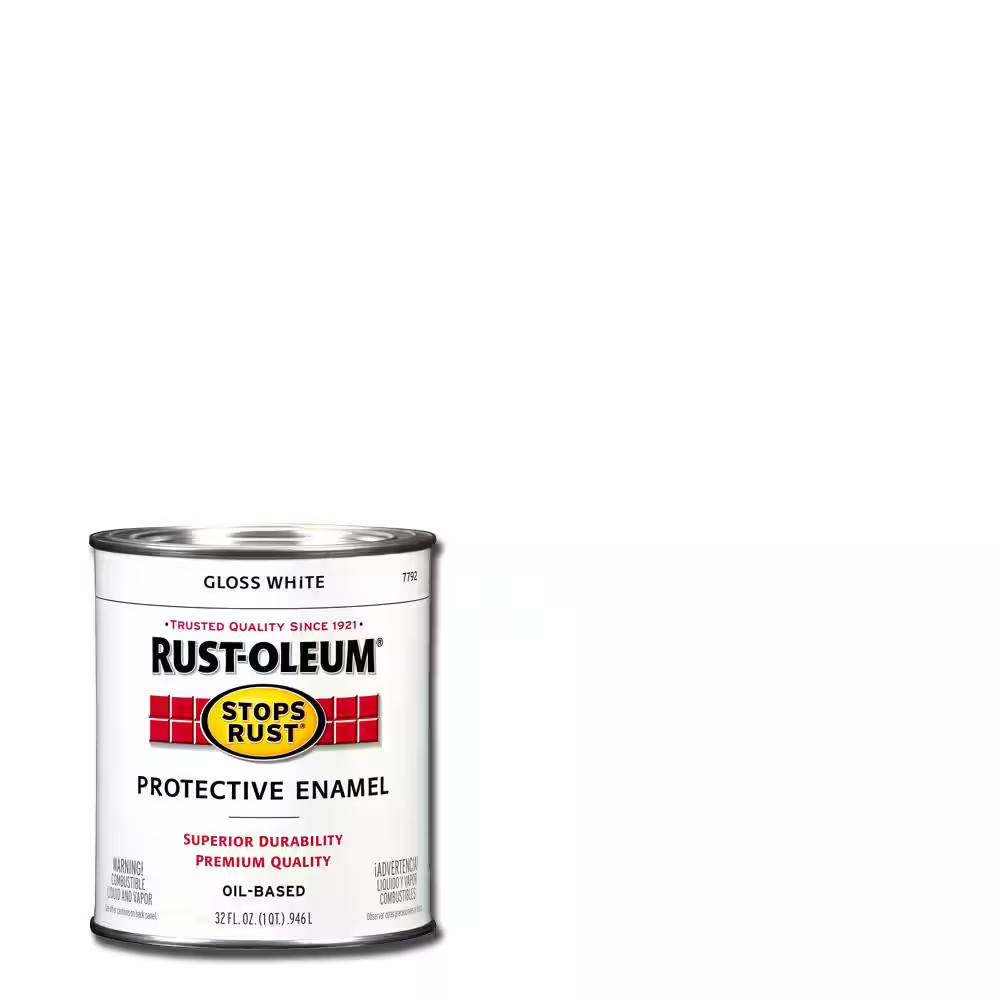 1 Qt. Protective Enamel Gloss White Interior/Exterior Paint