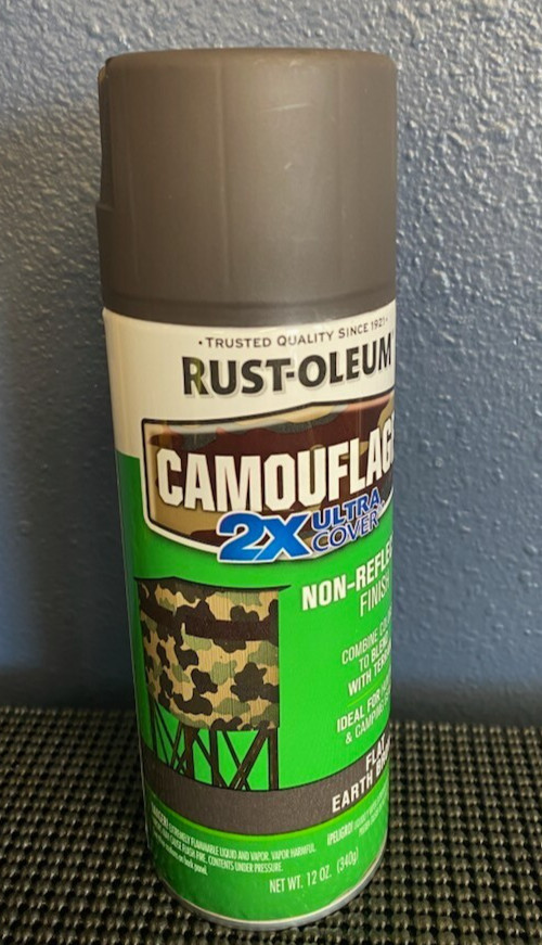 Rust-Oleum Camouflage Spray Paint Earth Brown 12 oz Ultra Flat Non-Reflective