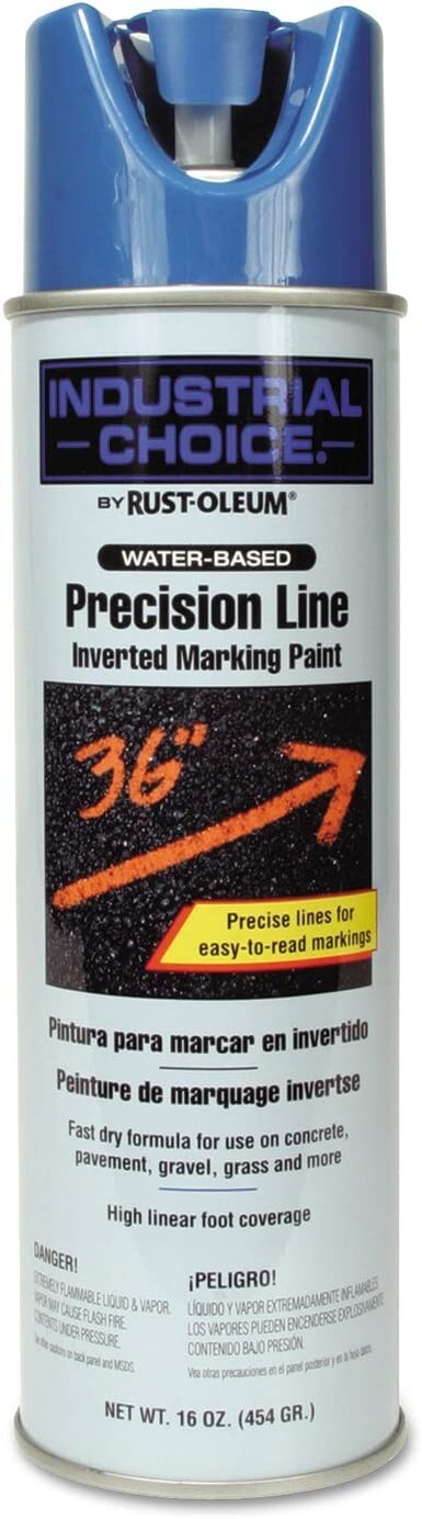 Rust-Oleum Corporation 205176 Fluorescent Blue Line Marking Paint, Water Base
