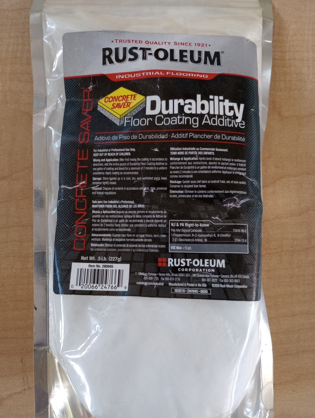 Pack Rust-Oleum Durability Floor Coating Additive White 0.5 lb 280945