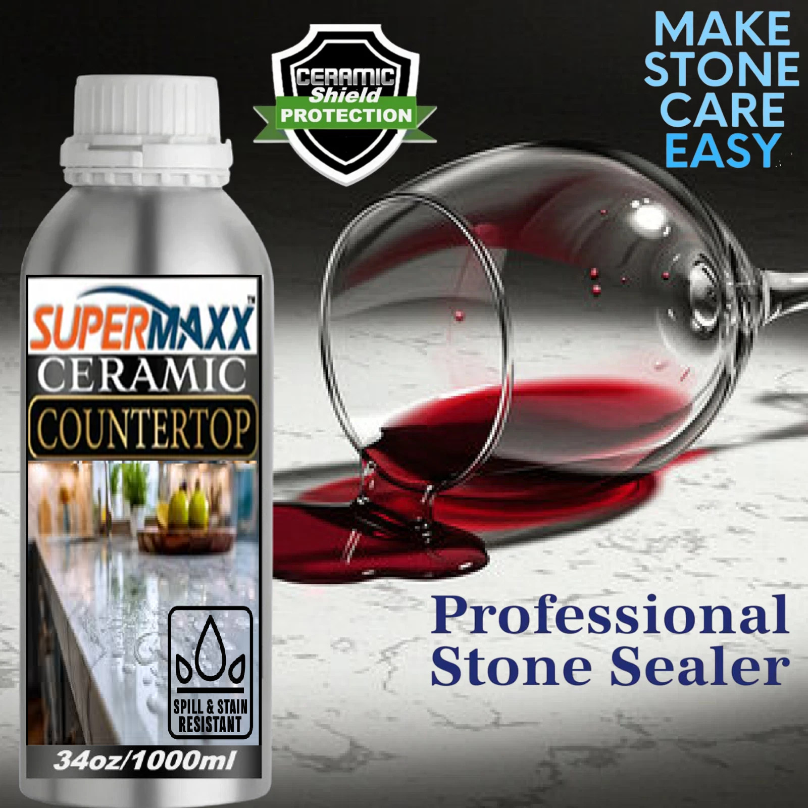 MARBLE SEALER ADVANCED STAIN & ETCH PROTECTION” – 34 OZ/1000ML
