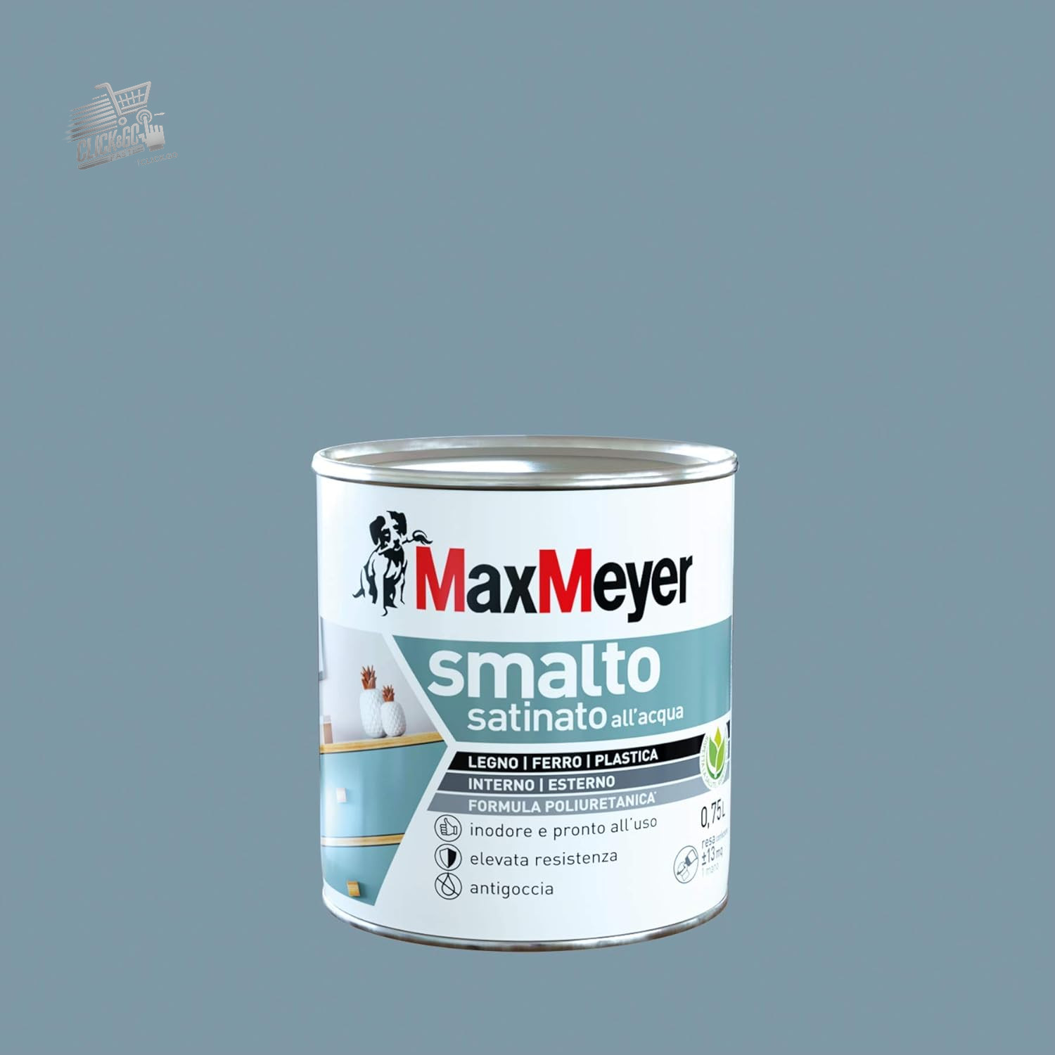 Maxmeyer Satin Polyurethane Water Enamel Wood Paint Iron 750ml