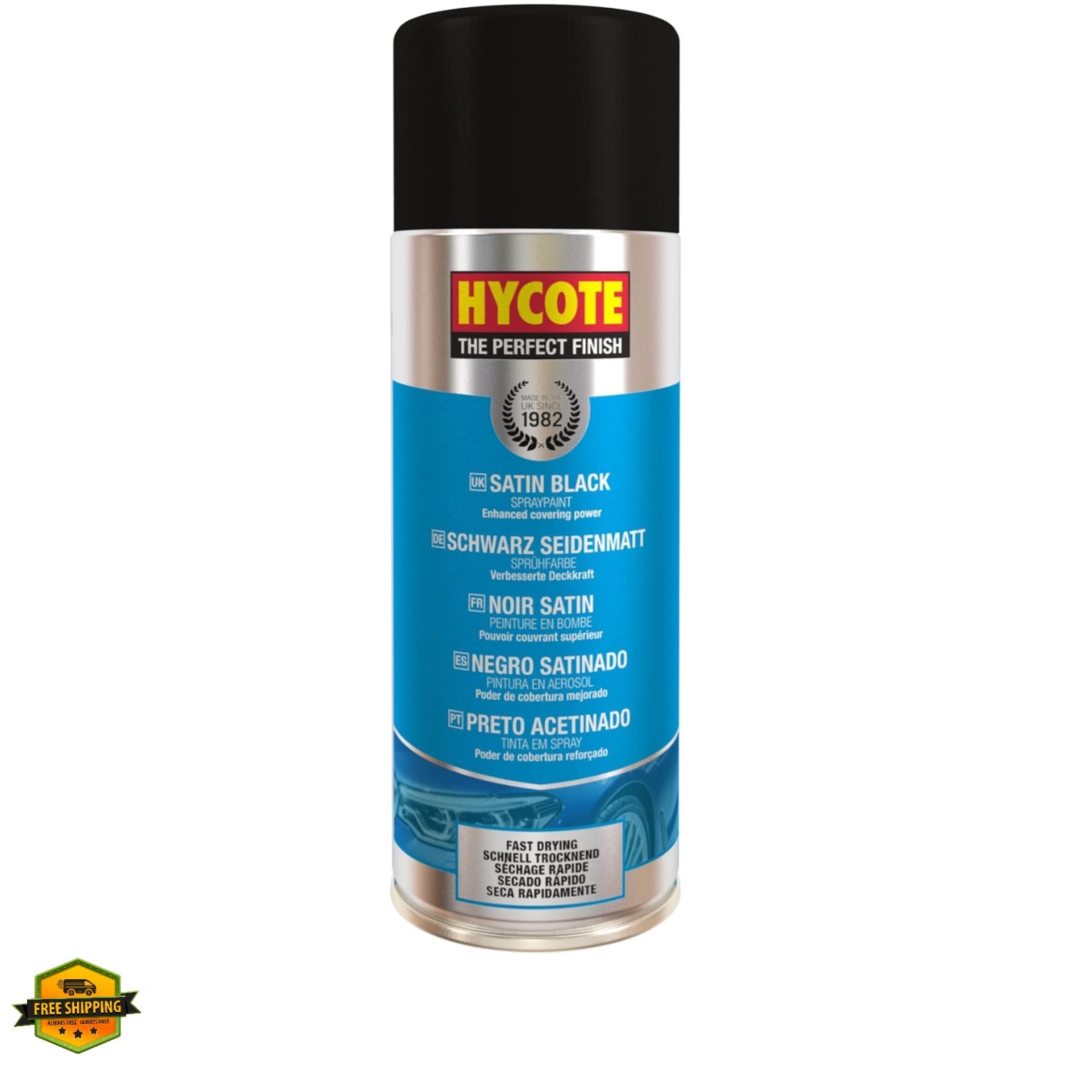 Black Spray Paint, Satin Black, 13.5 Oz – Fast Drying, UV & Weather Resistant…