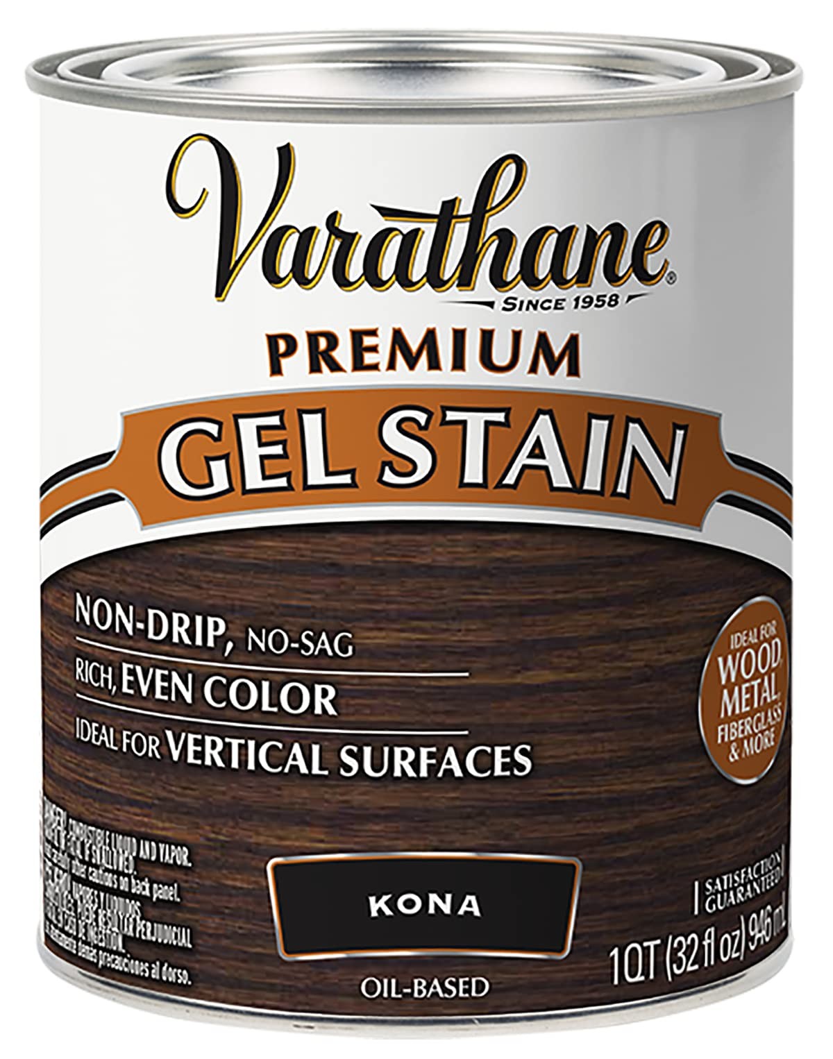 358174 Premium Gel Stain, Quart, Kona