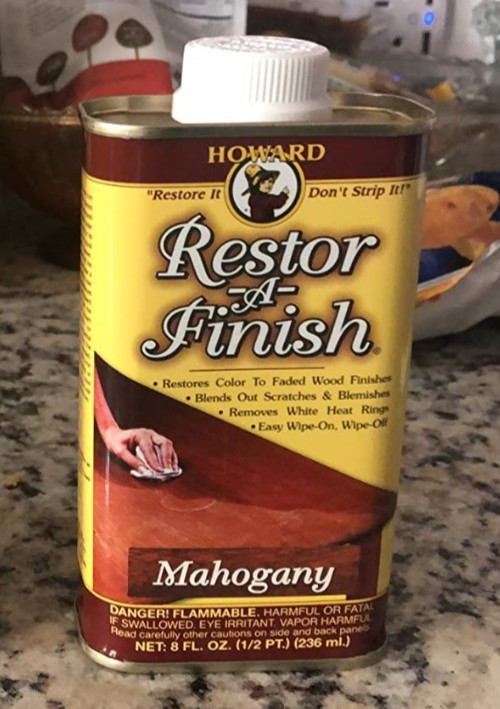 Restor A Finish Mahogany Wood Finish Restorer for Scratches and Blemishes 8Fl Oz