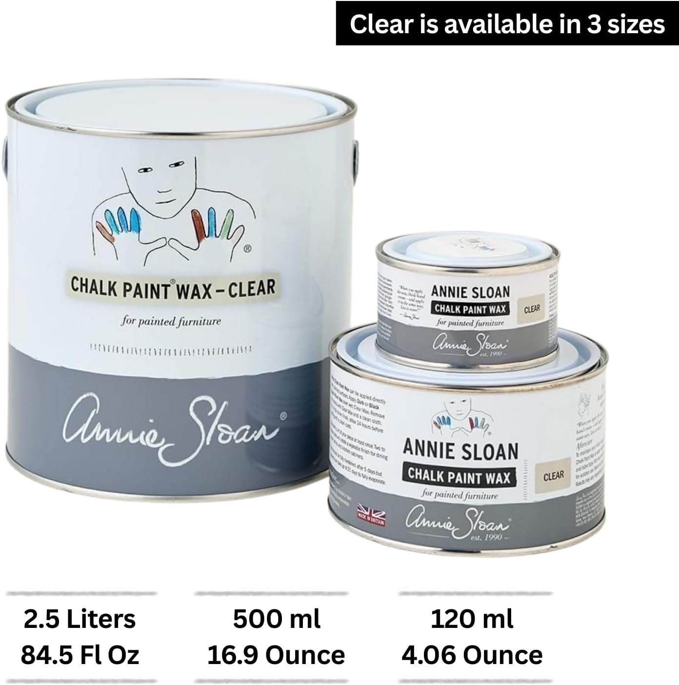 Clear 4.06 Ounce Chalk Paint Wax – Professional Quality Finish for Home Decor